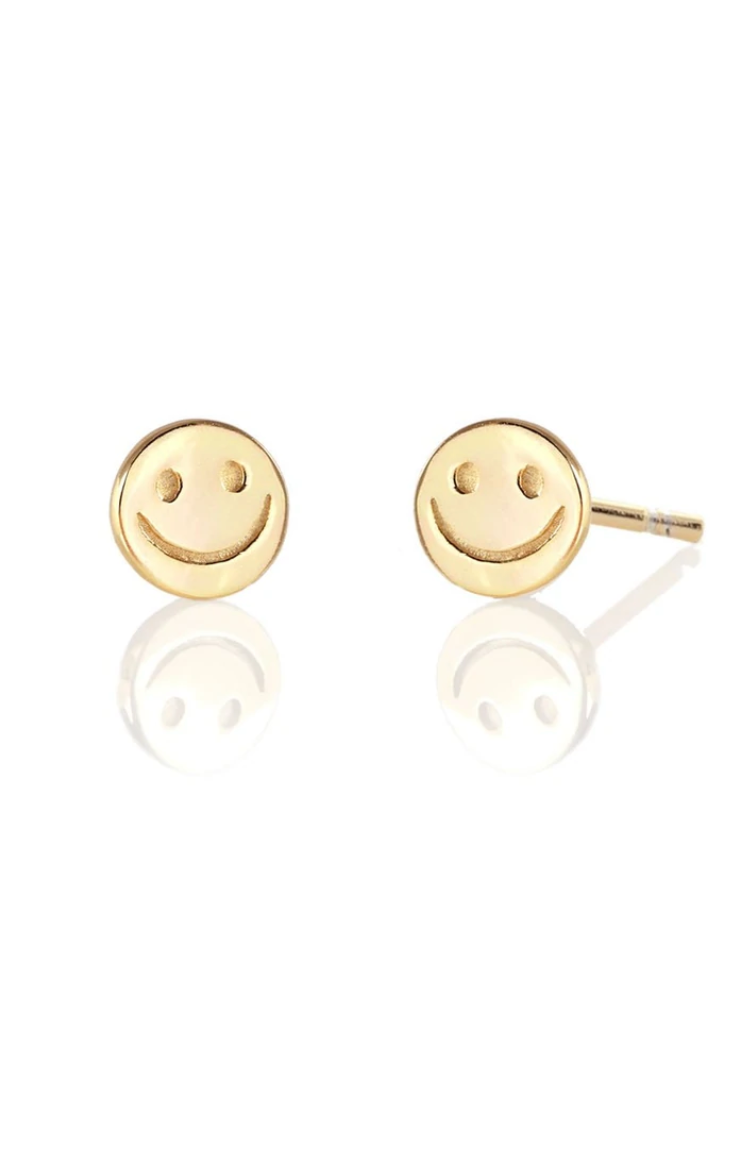 KN Happy Face Stud Earrings