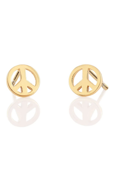KN Peace Sign Stud Earrings