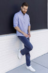 Rhone Commuter Shirt, Blue Stripe