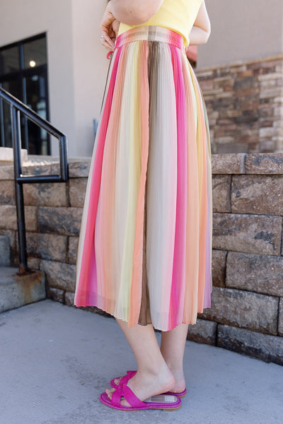 Scotch & Soda Pleated Chiffon Midi Skirt