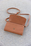 Arya Crossbody Wallet Bag, Cognac