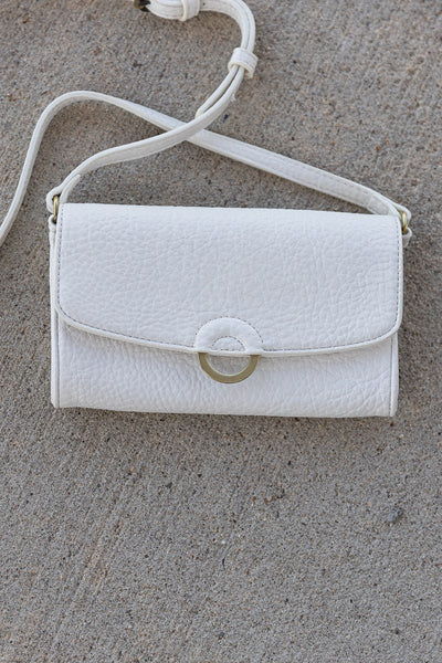 Arya Crossbody Wallet Bag, Cream