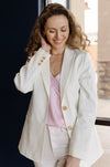Scotch & Soda Single Breasted Linen-Blend Blazer