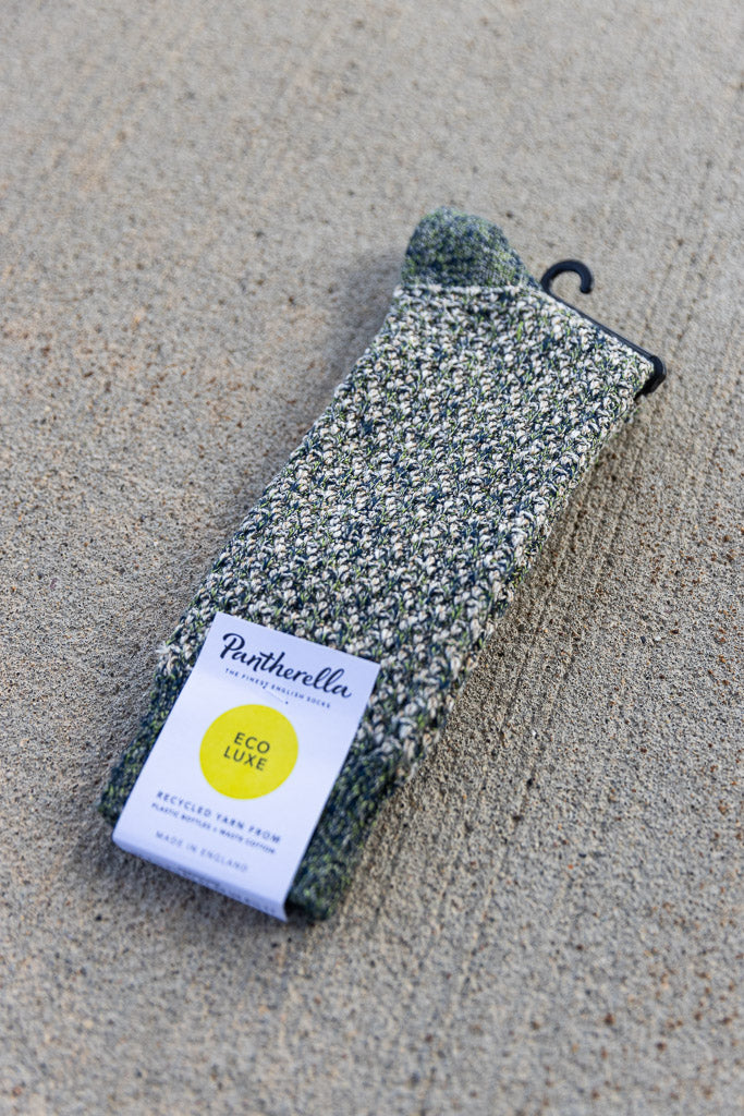Pantherella Textured Cotton Socks, Seaweed Mix