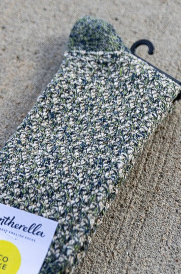 Pantherella Textured Cotton Socks, Seaweed Mix