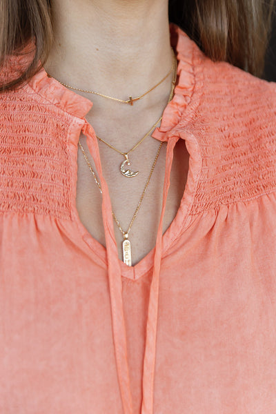 Mini Cross Necklace, 16"