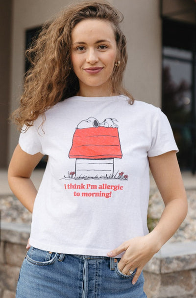 RE/DONE Snoopy Allergic To Mornings Tee