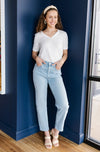 Scotch & Soda Linen Jersey V-Neck Tee