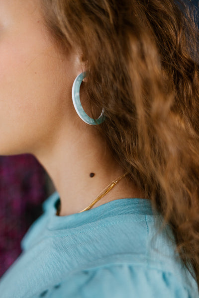 Acrylic Hoops, Aqua Marine