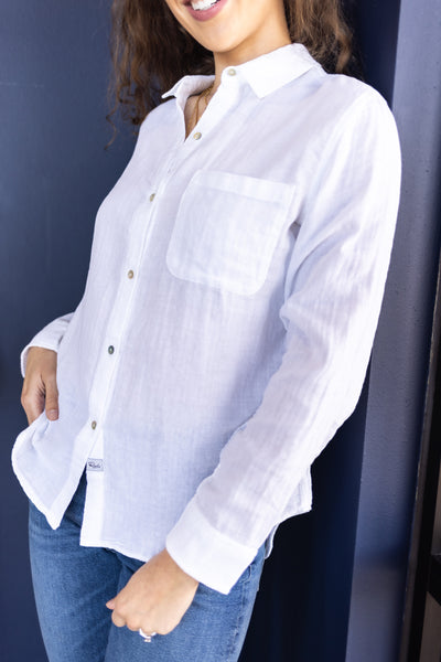 .Rails Ellis Gauze Top, White