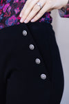 Riley Silver Button Pant