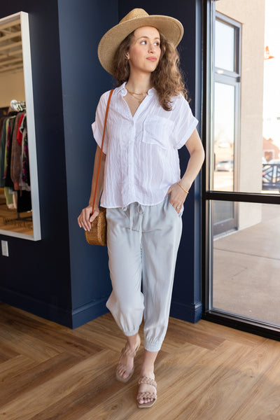 Bella Dahl Short Sleeve Pocket Button Down