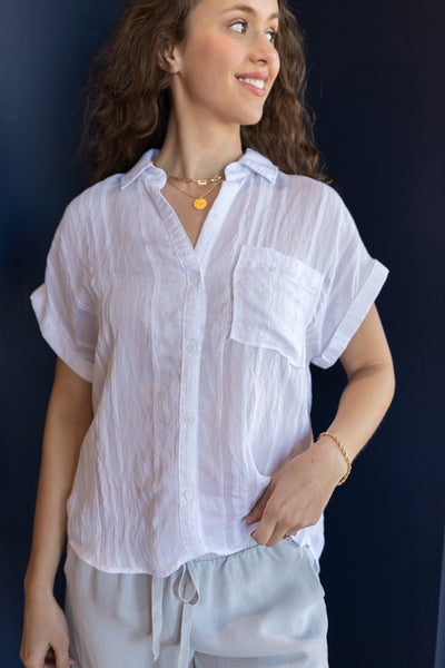 Bella Dahl Short Sleeve Pocket Button Down